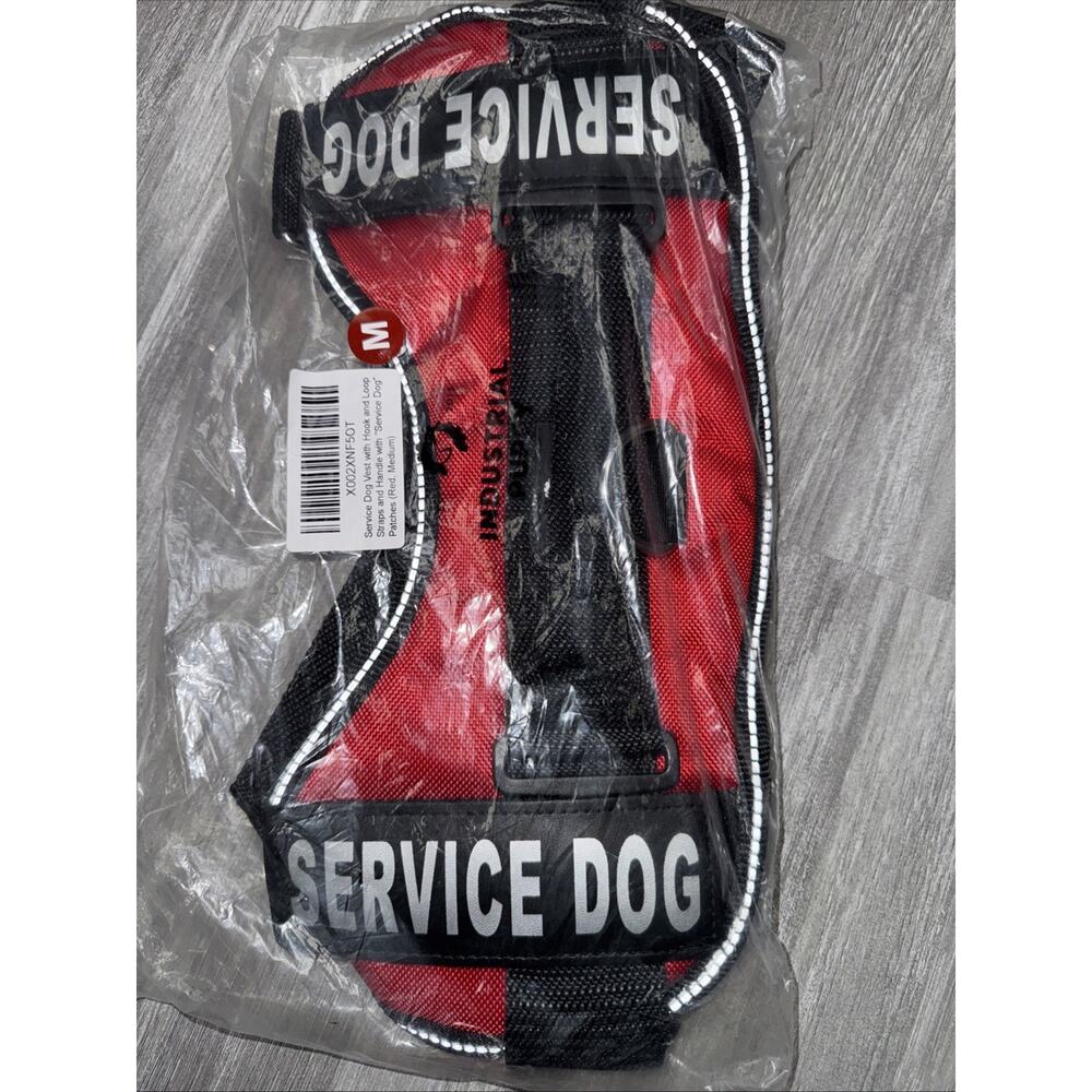 Service Dog Vest New Red Medium Industrial Puppy